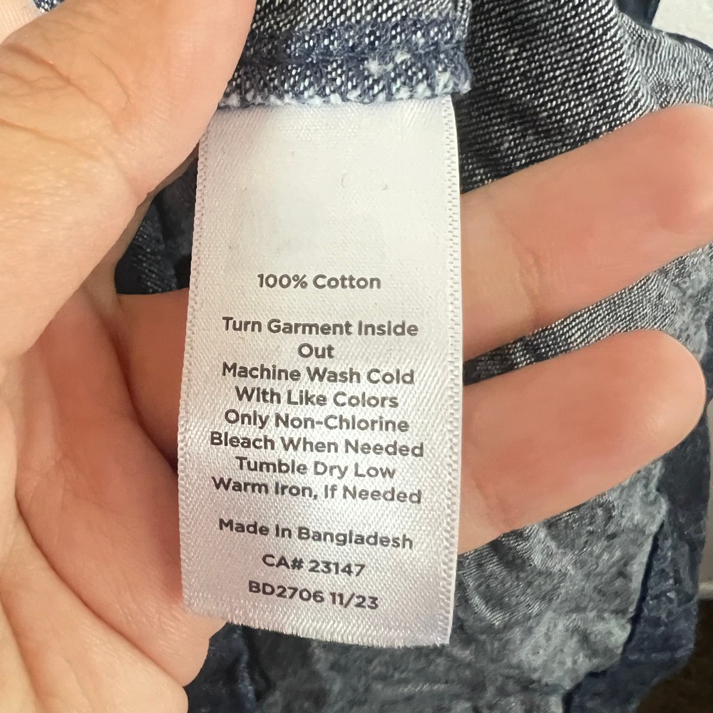 Talbots Denim‎ Popover Shirt Dress Womens 6 Blue Long Sleeve 100% Cotton Pockets - Picture 6 of 8